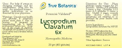 Display Panel (Lycopodium Clavatum 6x 25 Gm V1 7 2013)
